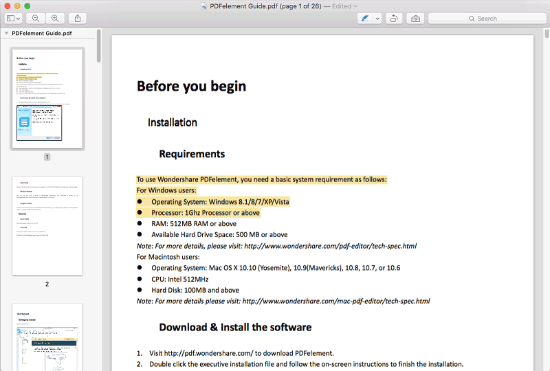 highlight tool for pdf on mac